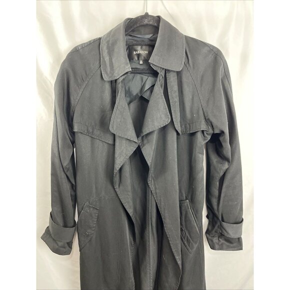 Aritzia Babaton Lawson Lyocell Open Front Ruffle Trench Womens Size XXS - Picture 4 of 15
